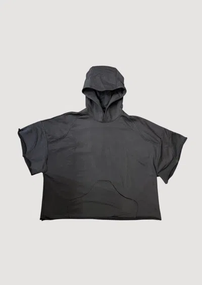 Untitled Artworks Hoodie Poncho In Black