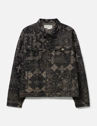 Untitled Artworks Jacquard Denim Jacket In Gray