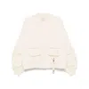 Untitled Artworks Washed Cargo Bomber Jacket In Beige