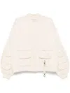 Untitled Artworks Washed Cargo Bomber Jacket In Neutrals