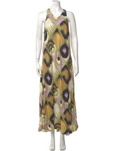 Pre-owned Untitled In Motion Printed Long Dress In Multicolor