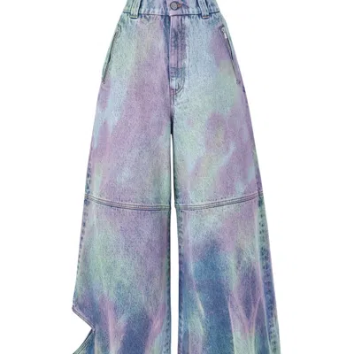 Untourage The Label Blue Lani Tie Dye Trouser