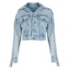 Untourage The Label Women's Blue Webster Cropped Jacket In Blue