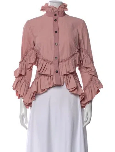 Pre-owned Unttld Long Sleeve Blouse In Pink