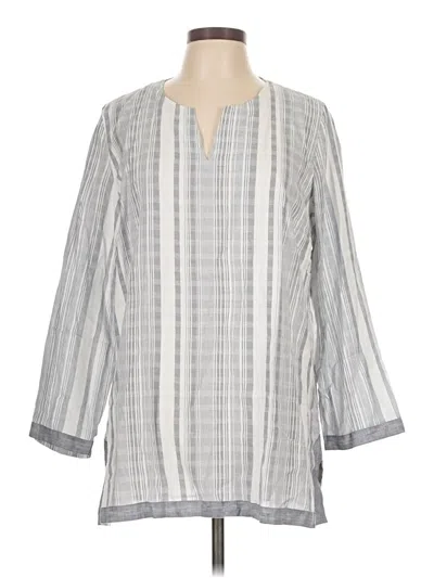 Pre-owned Untuckit 3/4 Sleeve Blouse In Gray