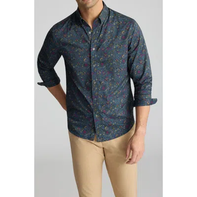 Untuckit Bellaqua Regular Fit Performance Long Sleeve Button Down Shirt In Navy