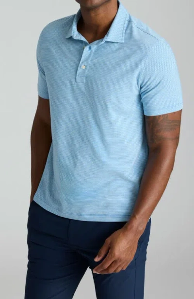 Untuckit Belvoir Slub Jersey Polo In Blue