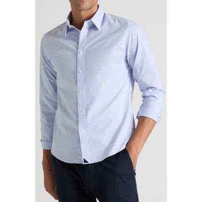 Untuckit Bordeaux Pinstripe Wrinkle Free Cotton Button-up Shirt In Blue