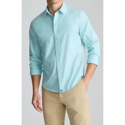 Untuckit Bordeaux Pinstripe Wrinkle Free Cotton Button-up Shirt In Blue
