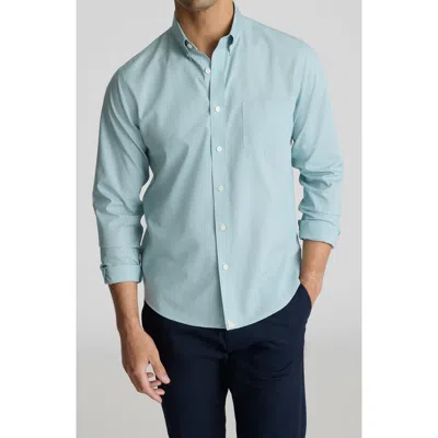Untuckit Cadteto Microcheck Wrinkle Free Cotton Button-down Shirt In Green