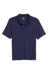 Untuckit Damaschino Wrinkle Free Polo In Navy