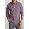 Untuckit Delune Check Performance Button-up Shirt In Purple
