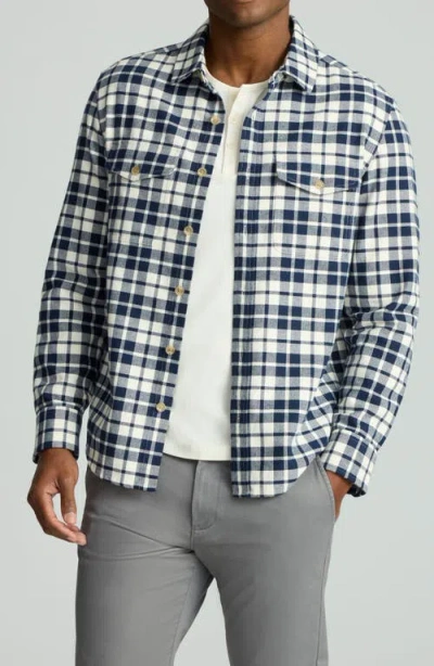 Untuckit Demarin Check Overshirt In Blue