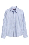 Untuckit Durif Check Wrinkle Free Cotton Button-up Shirt In Blue