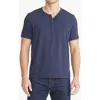 Untuckit Ecosoft Short Sleeve Henley In Navy