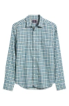 Untuckit Elrond Plaid Wrinkle Free Cotton Twill Button-up Shirt In Navy