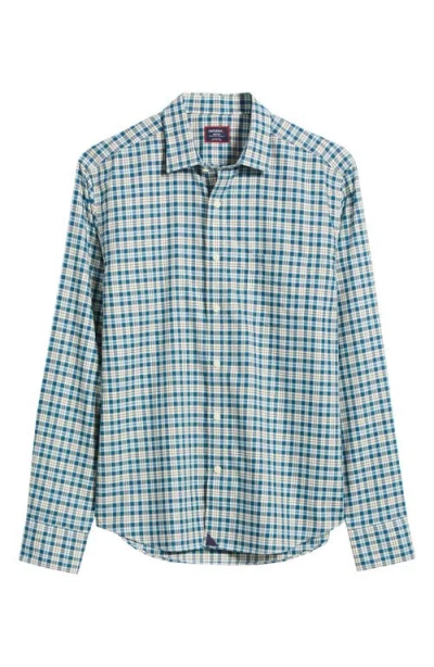 Untuckit Elrond Plaid Wrinkle Free Cotton Twill Button-up Shirt In Navy