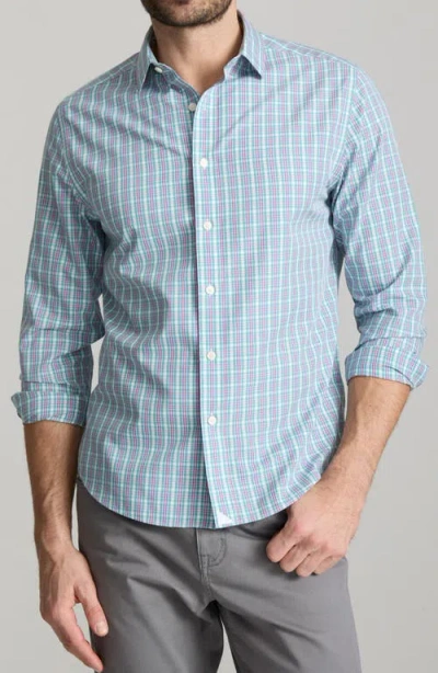 Untuckit Fairchild Plaid Wrinkle Free Cotton Button-up Shirt In Green