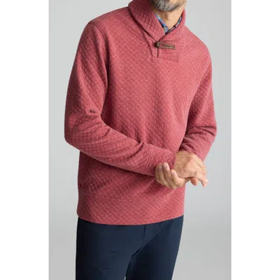 Untuckit Filipre Quilted Shawl Collar Sweatshirt In Pink