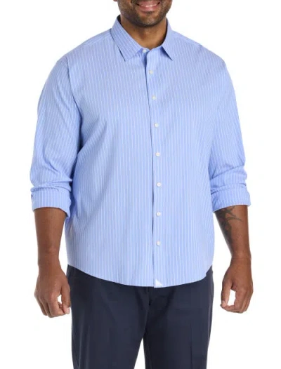 Untuckit Fit By Dxl Big & Tall Whitlock Performance Sport Shirt In Blue