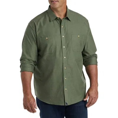 Untuckit Fit By Dxl Untuckit Hemsworth Sport Shirt In Rifle Green