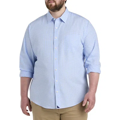 Untuckit Fit By Dxl Untuckit Lawrence Grid Patterned Sport Shirt In Blue
