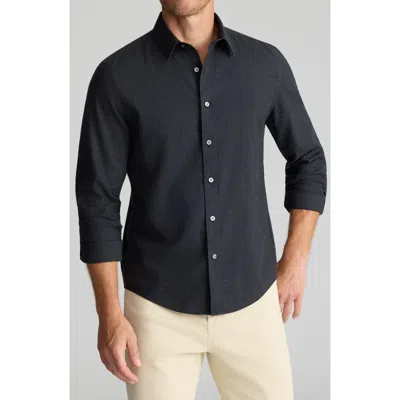 Untuckit Gallis Regular Fit Wrinkle Free Long Sleeve Button-down Shirt In Black Grey