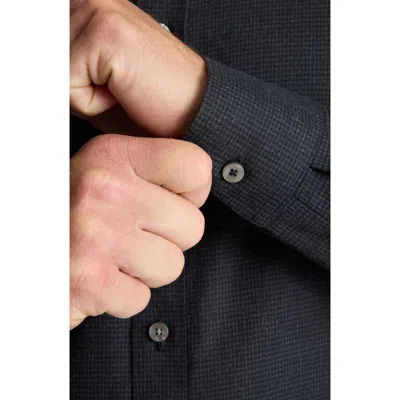 Untuckit Gallis Regular Fit Wrinkle-free Button-down Shirt In Black Grey