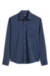 Untuckit Gironde Performance Stretch Button-up Shirt In Navy