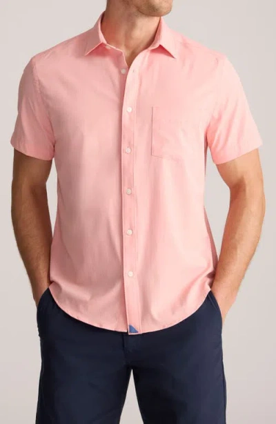 Untuckit Gironde Short Sleeve Performance Button-up Shirt In Pink