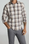Untuckit Greenwald Check Cotton Flannel Button-up Shirt In Multi
