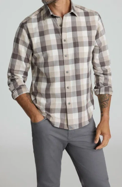 Untuckit Greenwald Check Cotton Flannel Button-up Shirt In Multi