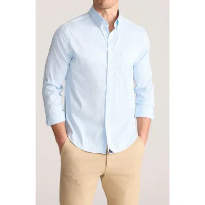 Untuckit Harland Stripe Cottontek™ Performance Button-down Shirt In Blue