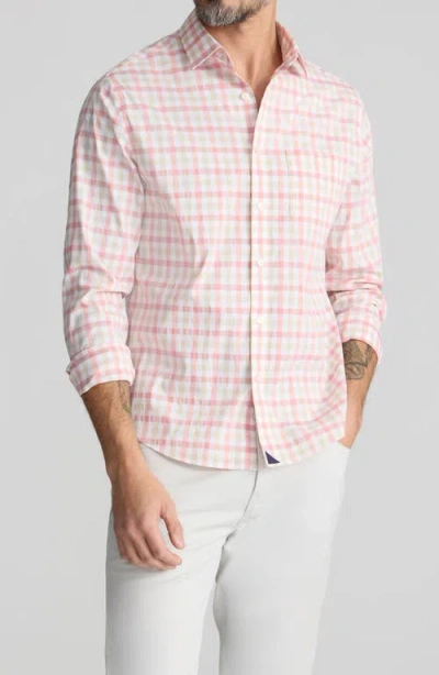 Untuckit Kilpatrick Check Cottontek™ Performance Button-up Shirt In Pink