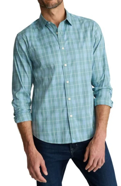 Untuckit Lancaster Plaid Performance Button-up Shirt In Blue