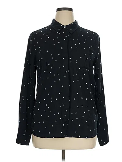 Pre-owned Untuckit Long Sleeve Blouse In Black
