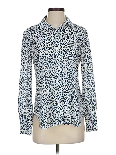 Pre-owned Untuckit Long Sleeve Blouse In Blue
