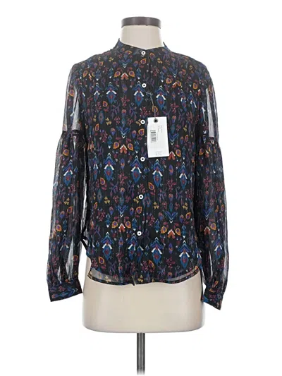 Untuckit Long Sleeve Blouse In Blue