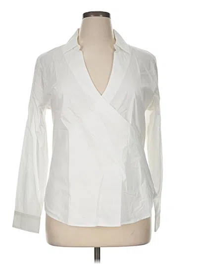 Pre-owned Untuckit Long Sleeve Blouse In Ivory