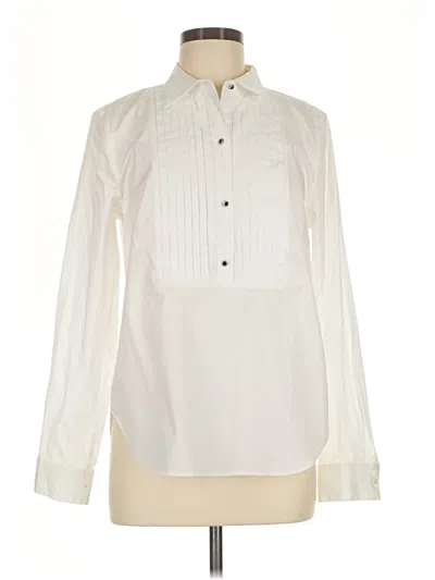 Pre-owned Untuckit Long Sleeve Blouse In Ivory