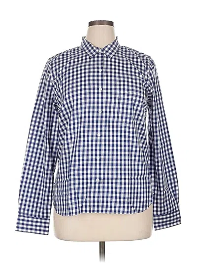 Pre-owned Untuckit Long Sleeve Button Down Shirt In Blue