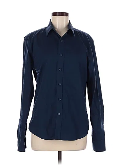 Pre-owned Untuckit Long Sleeve Button Down Shirt In Blue