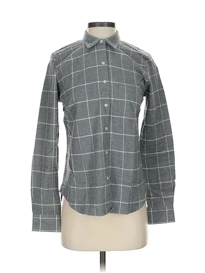 Pre-owned Untuckit Long Sleeve Button Down Shirt In Gray