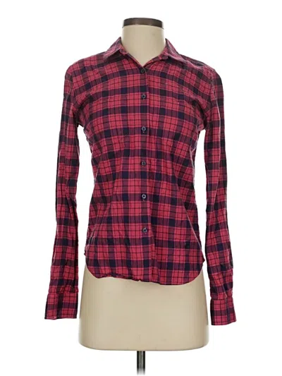 Pre-owned Untuckit Long Sleeve Button Down Shirt In Red