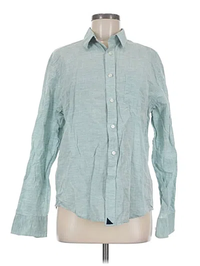 Pre-owned Untuckit Long Sleeve Button Down Shirt In Teal