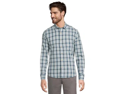 Untuckit Long Sleeve Flannel Hartmann Shirt In Blue