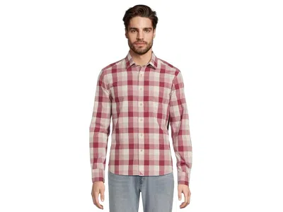 Untuckit Long Sleeve Greenwald Flannel Shirt In Pink
