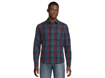 Untuckit Long Sleeve Heinrich Flannel Shirt In Blue