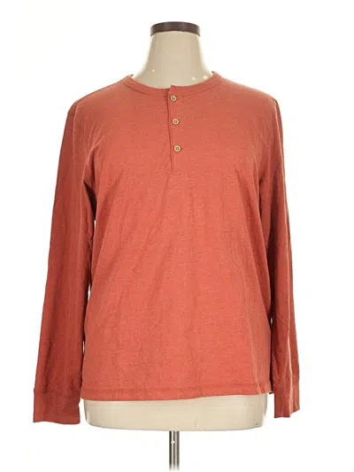 Pre-owned Untuckit Long Sleeve Henley Shirt In Brown