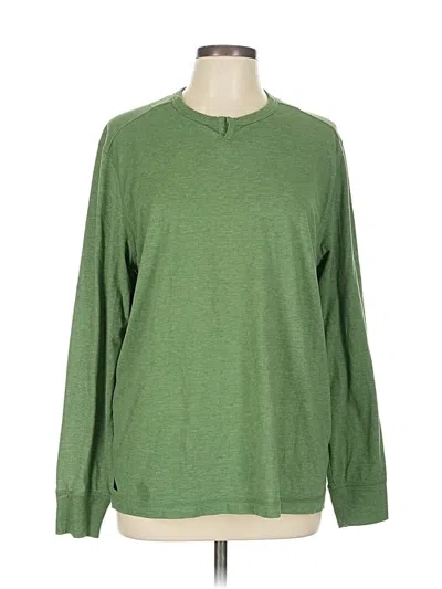 Pre-owned Untuckit Long Sleeve Henley Shirt In Green